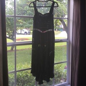 Free People embroidered lace sundress size 4 black
