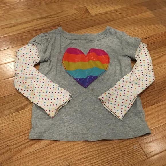 Long sleeve heart shirt.