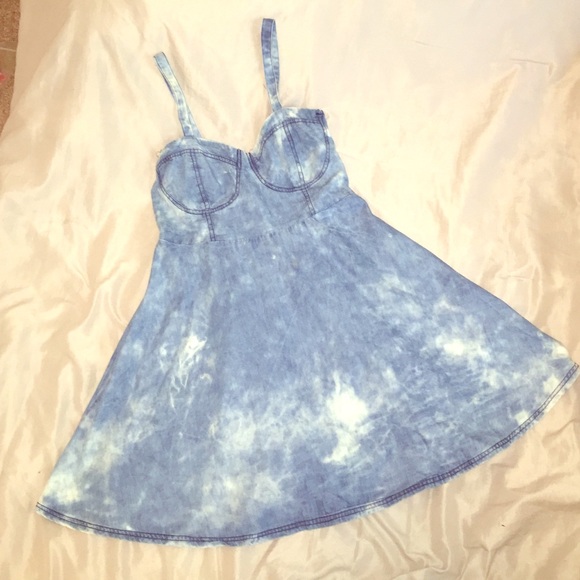 Acid wash Jean Dress