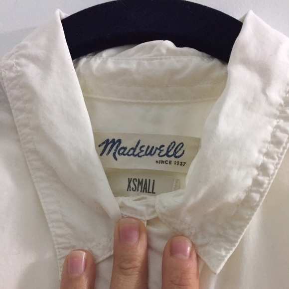 Madewell white button up shirt