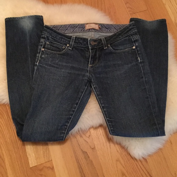 Paige Denim Straight Leg Medium Wash Jeans