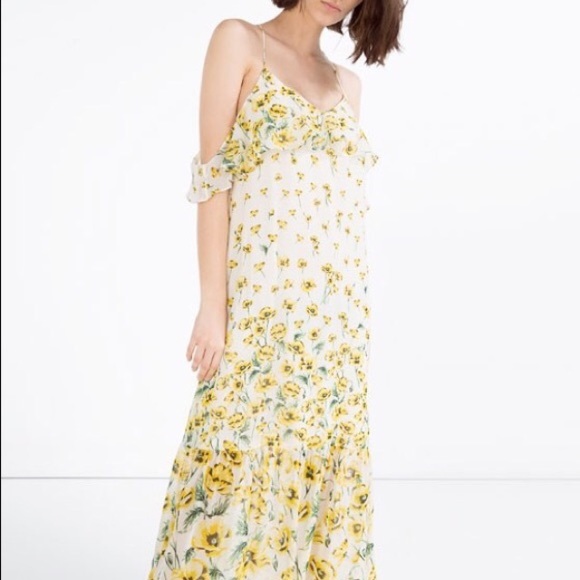 Zara Yellow Floral Dress