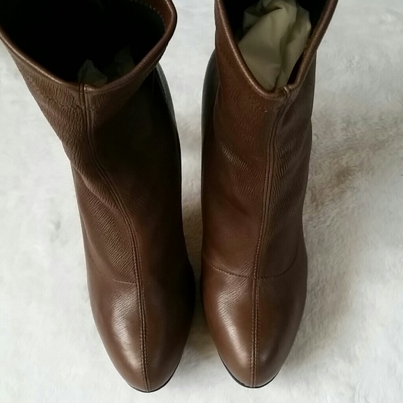 SOLD Brian Atwood Brown Platform Ankle Booties - Picture 2 of 4