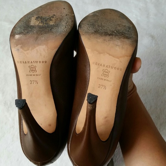 SOLD Brian Atwood Brown Platform Ankle Booties - Picture 4 of 4