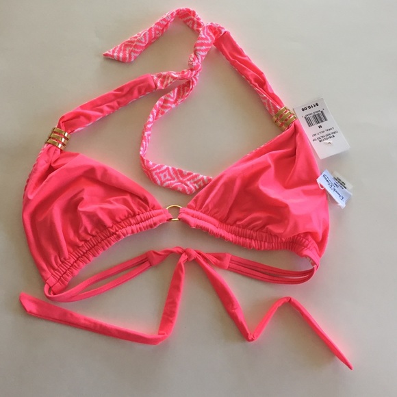 Beach Bunny coral reef reversible halter top - Picture 3 of 4