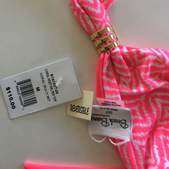 Beach Bunny coral reef reversible halter top - Picture 4 of 4