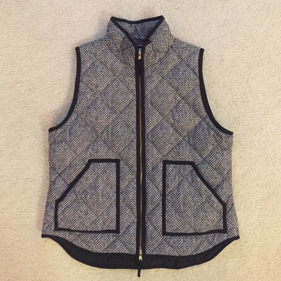 Herringbone quilted puffer vest