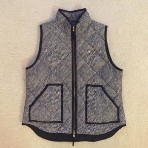 Herringbone quilted puffer vest