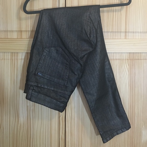 Cache black and silver skinny pants