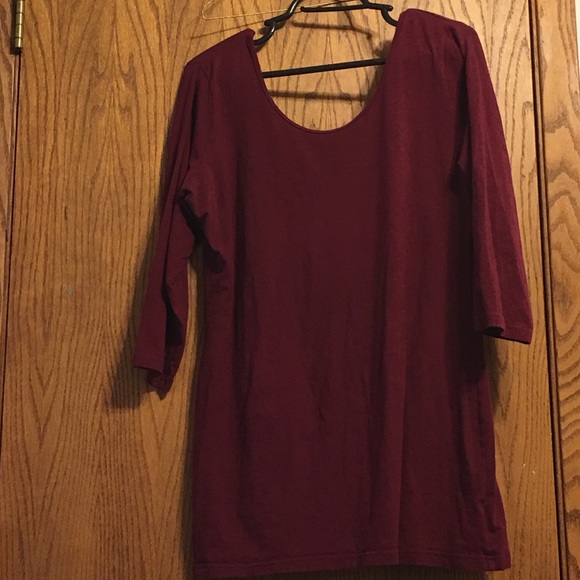 Fun Maroon Decree wide neck top!