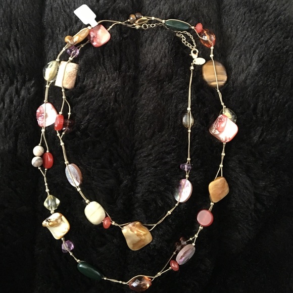 NWT Lia Sophia Gemstone necklace