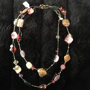 NWT Lia Sophia Gemstone necklace