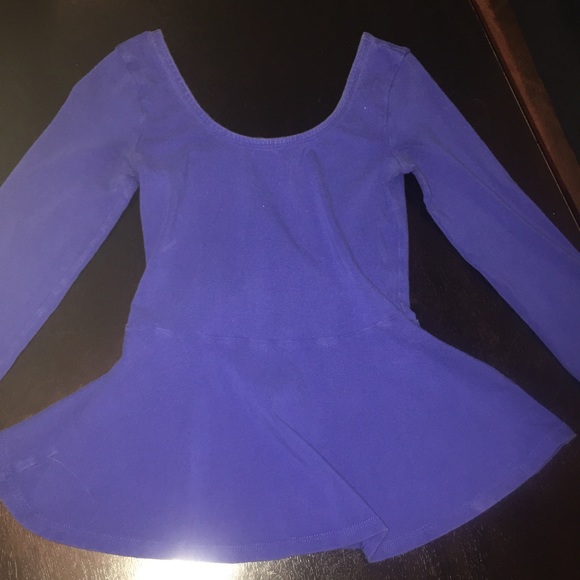 EXPRESS Dark Blue Peplum Top