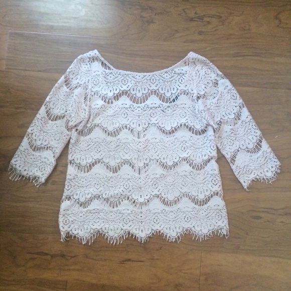Zara Blush Lace Top