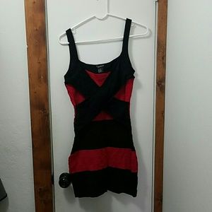 Maxi Red and Black Dress