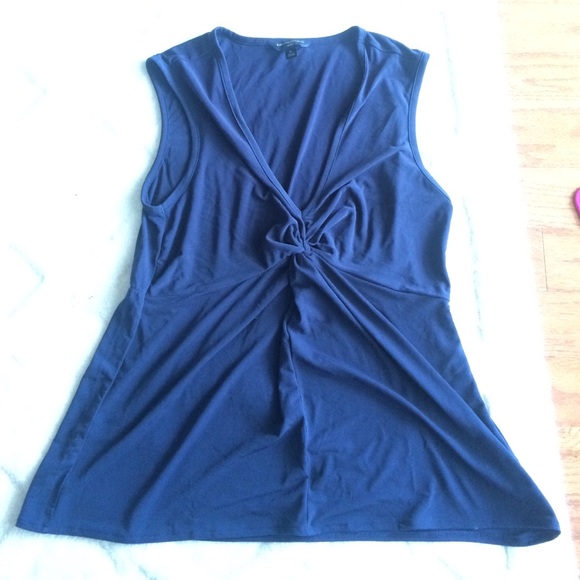 Banana Republic Petite Navy Sleeveless Top