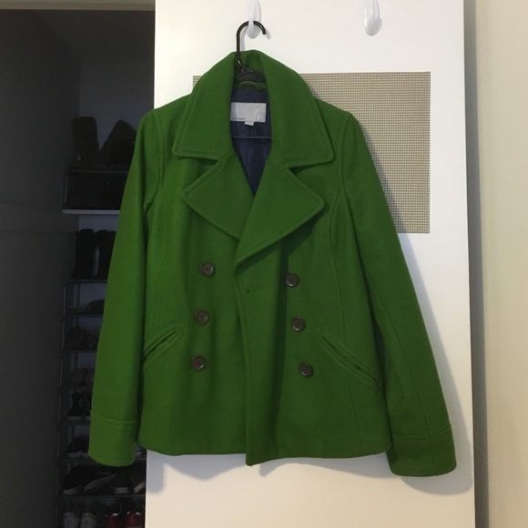 Green peacoat, Old Navy size M