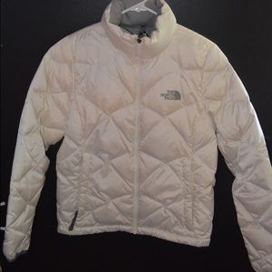 North face white winter coat