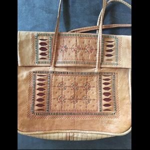 Handmade leather Moroccan purse