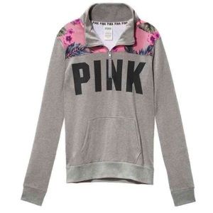 SOLD HTF vs pink pullover half zip topical. New!!