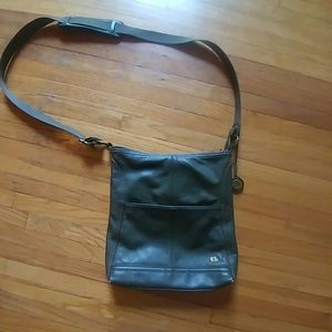 Faux leather green crossbody
