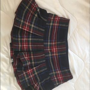 Plaid, pleated mini skirt