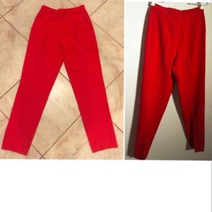 ESCADA Red Wool Stretch Pants, size EU 36, US 2