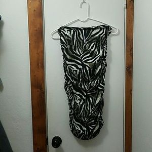 Strapless Zebra Print Dress