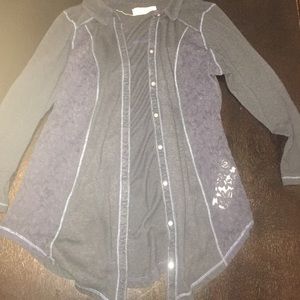 Girls Hollister Cardigan/ Button Down Shirt