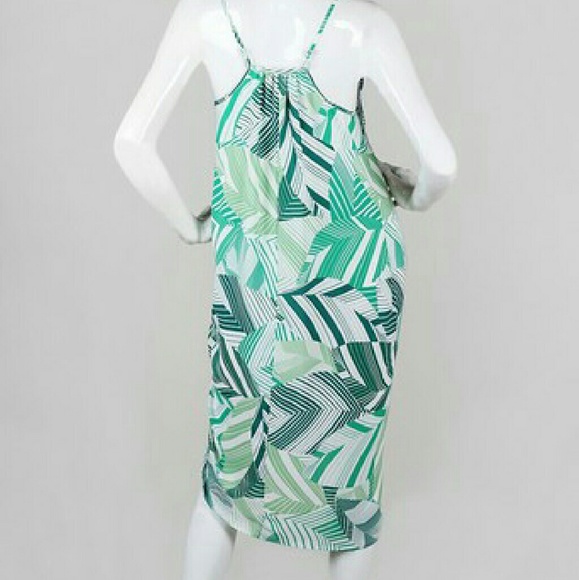 PALM LEAF DRAPED DRESS - Picture 2 of 2