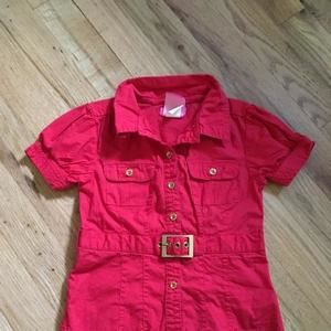 Adorable red blouse.