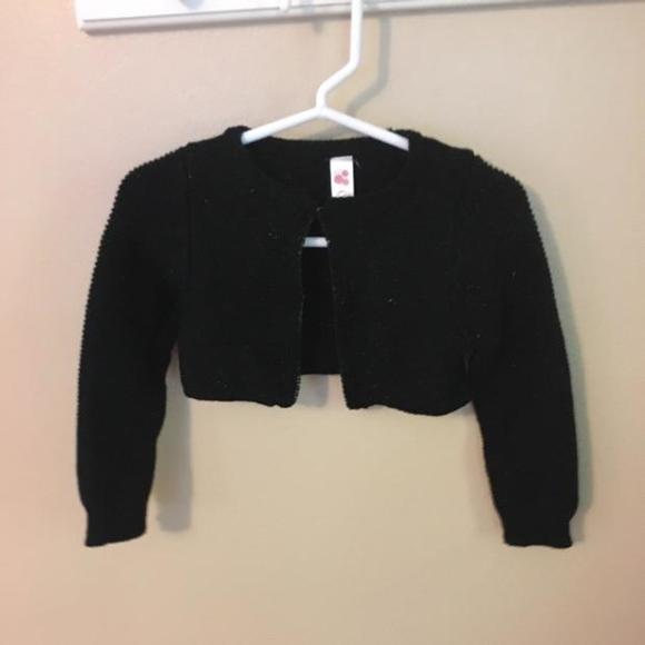 PRICE REDUCED!! Black sparkly short sweater.