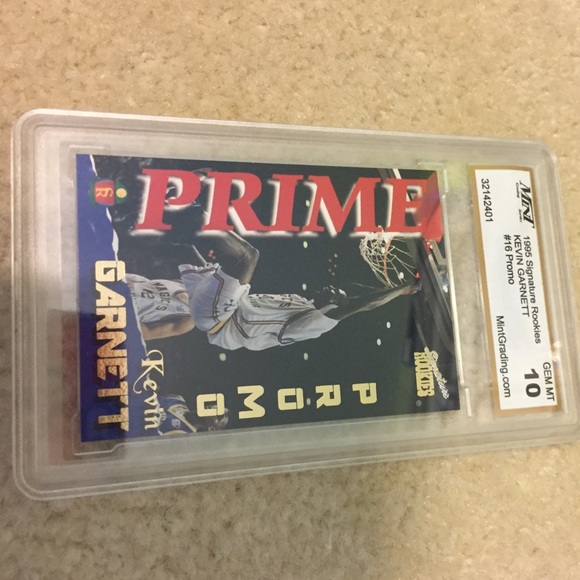 Kevin Garnett signature Rookie Card Mint Grading