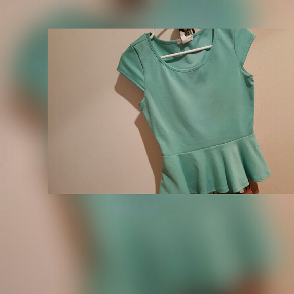 Mint color peplum shirt