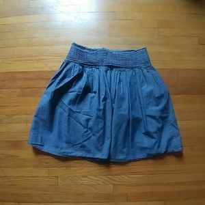 Anthro (Dolan) a-line denim skirt.