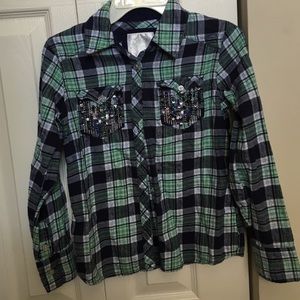 Justice flannel top