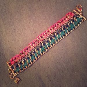 Pink and blue bracelet