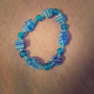 Blue home-made bracelet