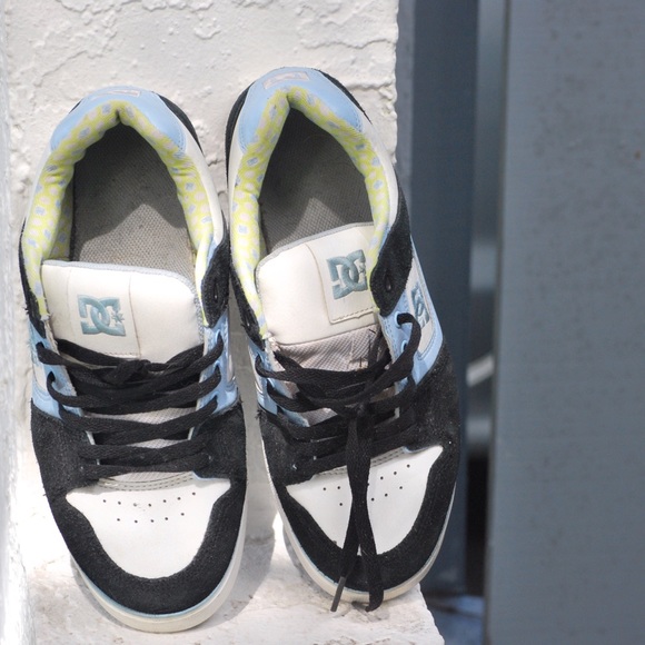 D.C. Skateboard Shoes Pure: Black, White, & Blue