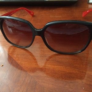 Diane Von Furstenberg 58mm black & red sunglasses