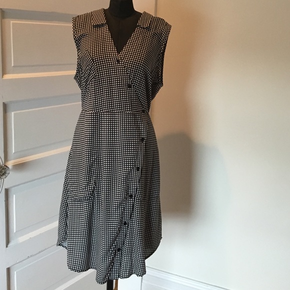 Gingham wrap dress