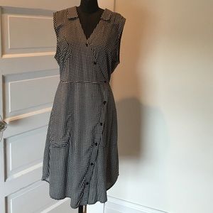 Gingham wrap dress