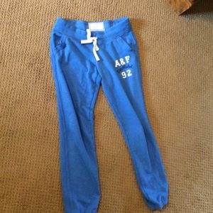 Blue Abercrombie sweatpants