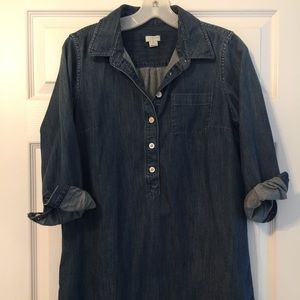 J. Crew denim shirt dress