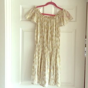 Gold and cream dress