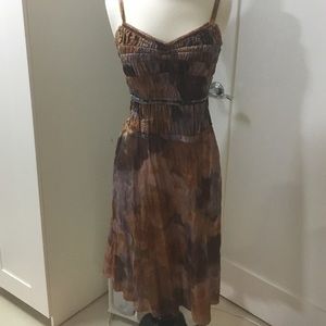 Vintage Abstract Floral Pattern Dress Size S