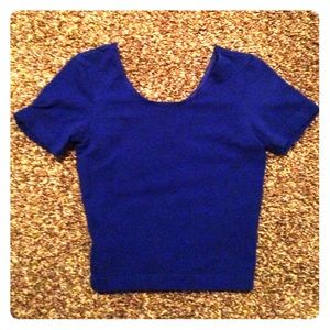 American Apparel Royal Blue Crop Top