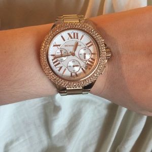MICHAEL KORS Rose Gold Camille Crystal watch