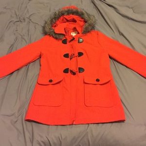 Mossimo orange fall toggle coat
