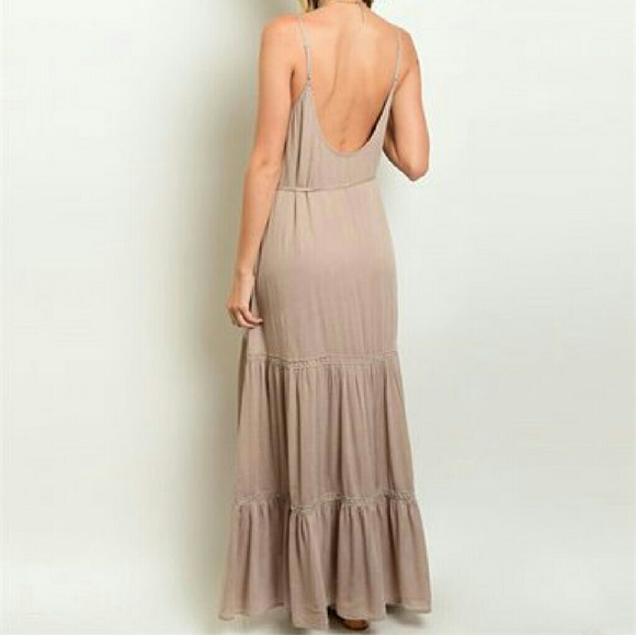 MOCHA BOHO MAXI DRESS - Picture 2 of 2
